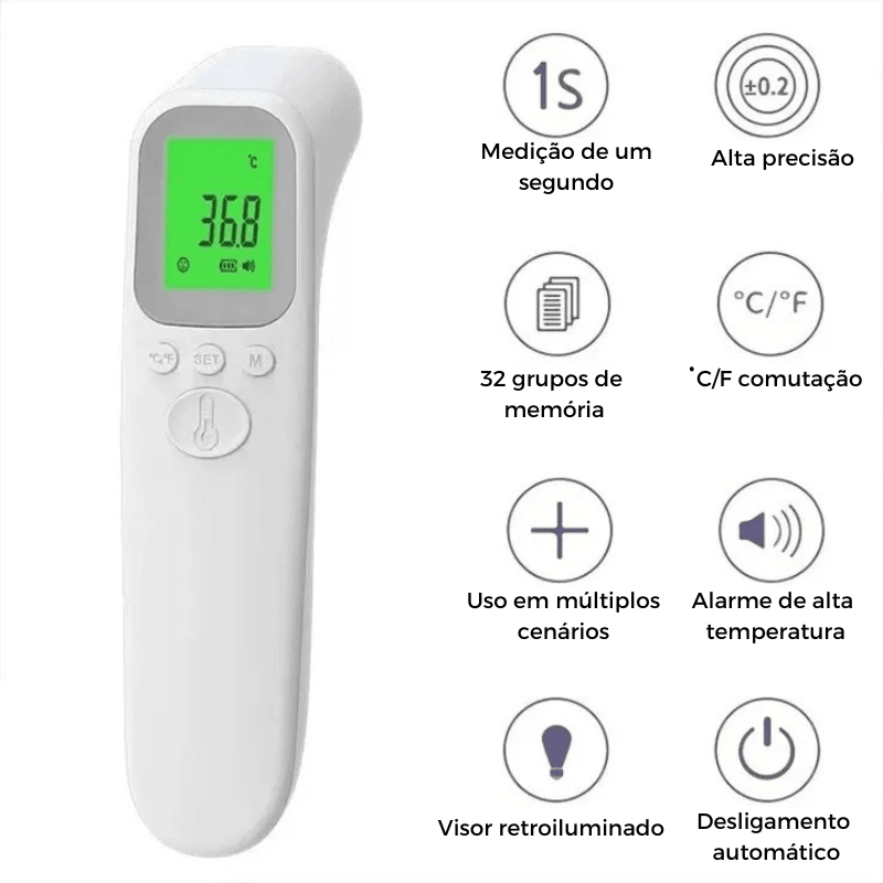 Termômetro infravermelho,para crianças e adultos. - Truly Shop 