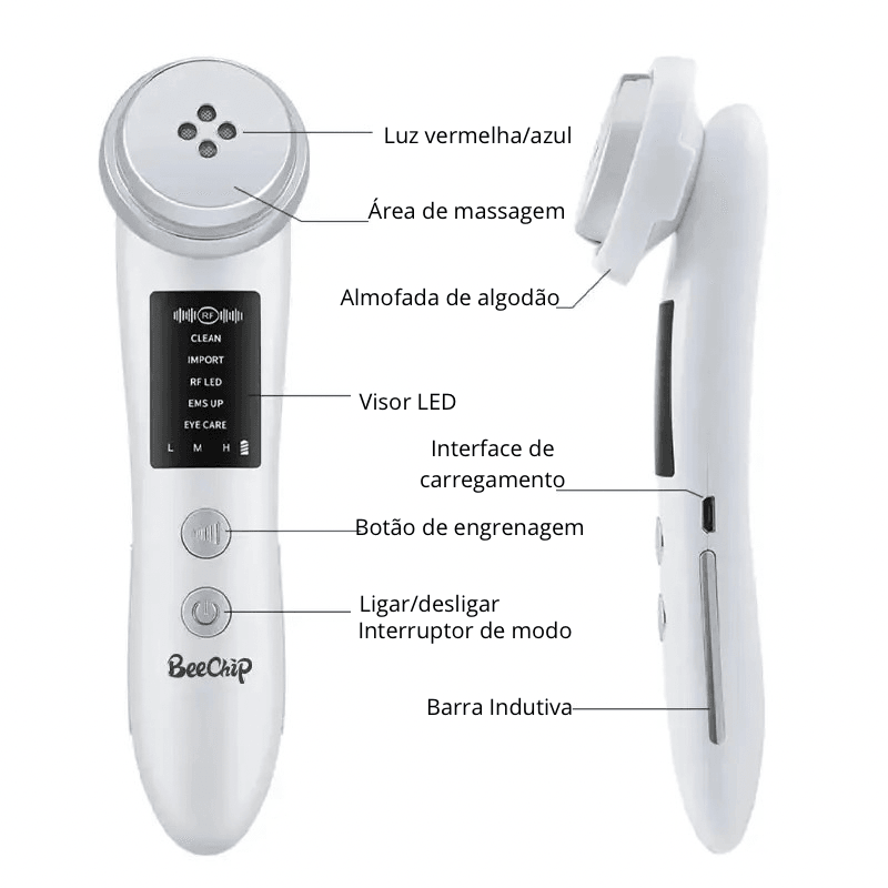 Massageador facial 5 em 1 - Truly Shop 