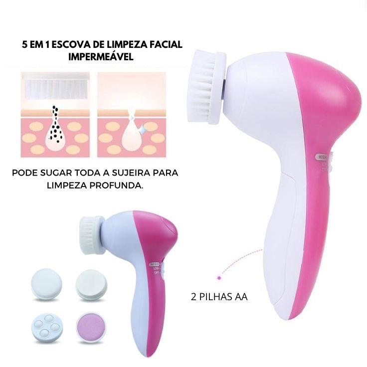 Escova facial elétrica 5 em 1 - Truly Shop 