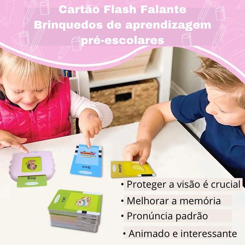 Livro Eletrônico de cartões de áudio, flash cards falantes, aprender Inglês, educação infantil, brinquedo educativo. - Truly Shop 