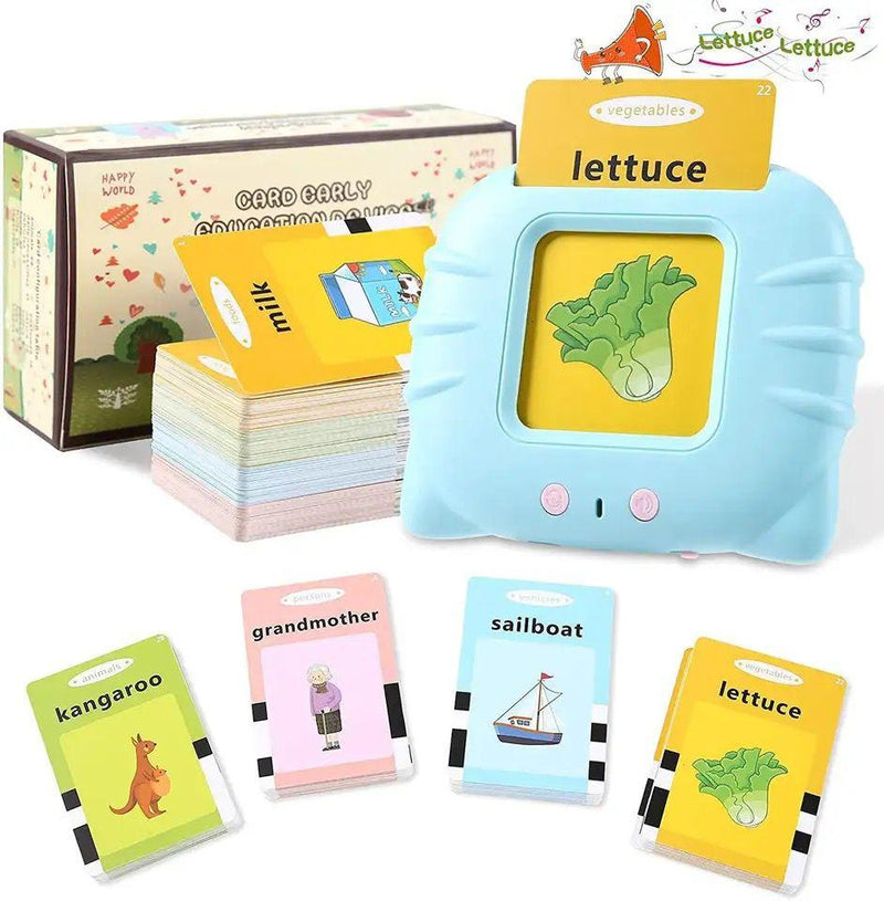 Livro Eletrônico de cartões de áudio, flash cards falantes, aprender Inglês, educação infantil, brinquedo educativo. - Truly Shop 